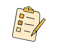 Add stocks illustration showing a checklist with stock symbols